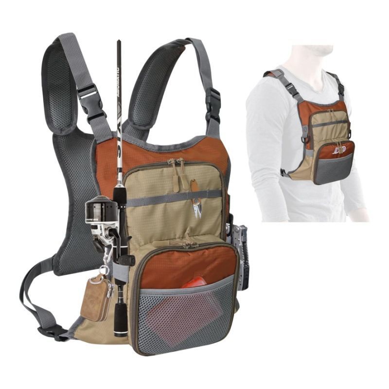 Fishing Vest - Sac de poitrine de pêche multifonctionnel