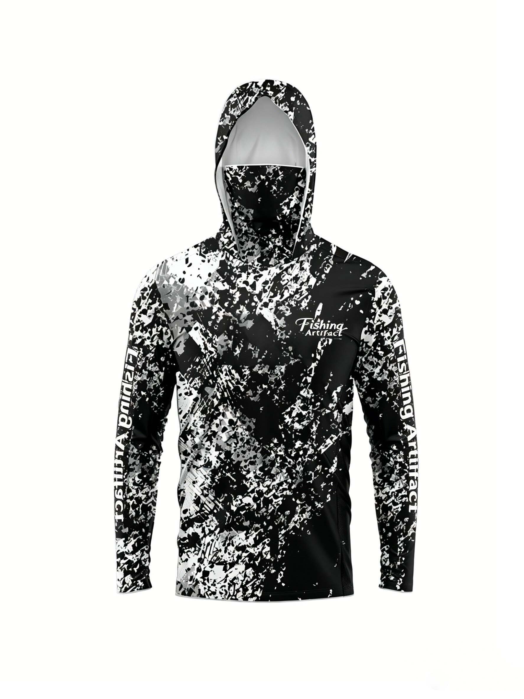 Fishing Mask Sun Protection - Sweat-shirt de pêche pour homme, imprimé