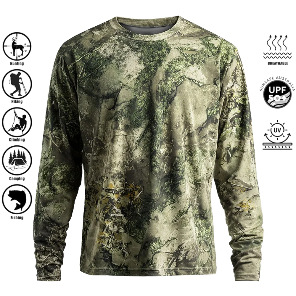 Fishing Shirt Uv Protection - T-shirt à manches longues pour hommes,