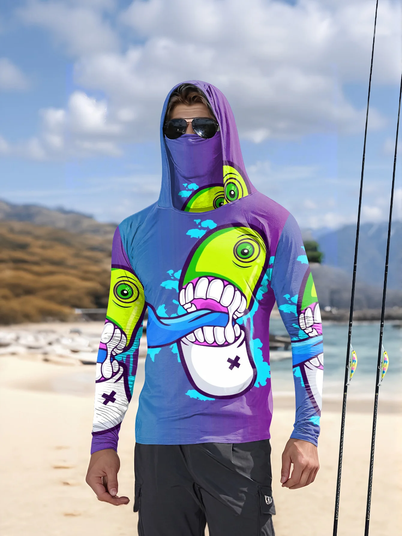 Sweat à capuche de pêche pour  - Fishing Mask Sun Protection avis et prix
