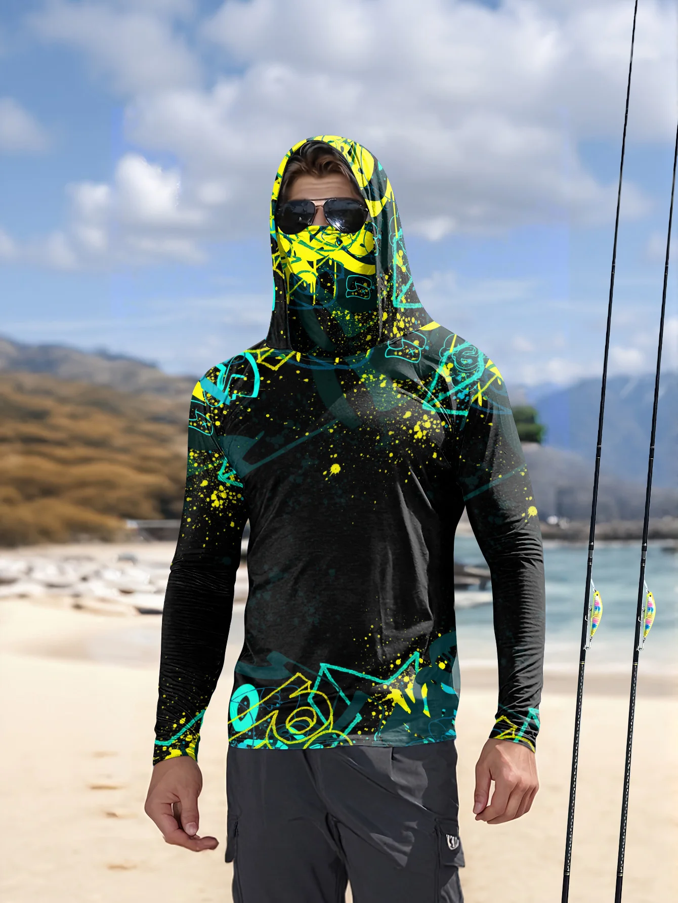 Sweat à capuche de pêche pour  - Fishing Mask Sun Protection avis et prix