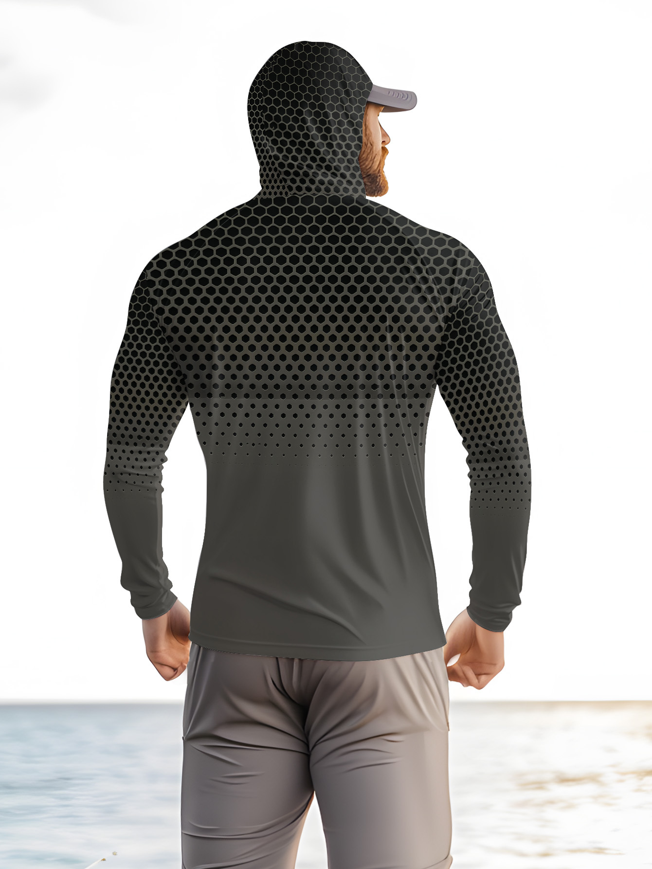 Sweat-shirt de pêche pour homm - Fishing Mask Sun Protection avis et prix
