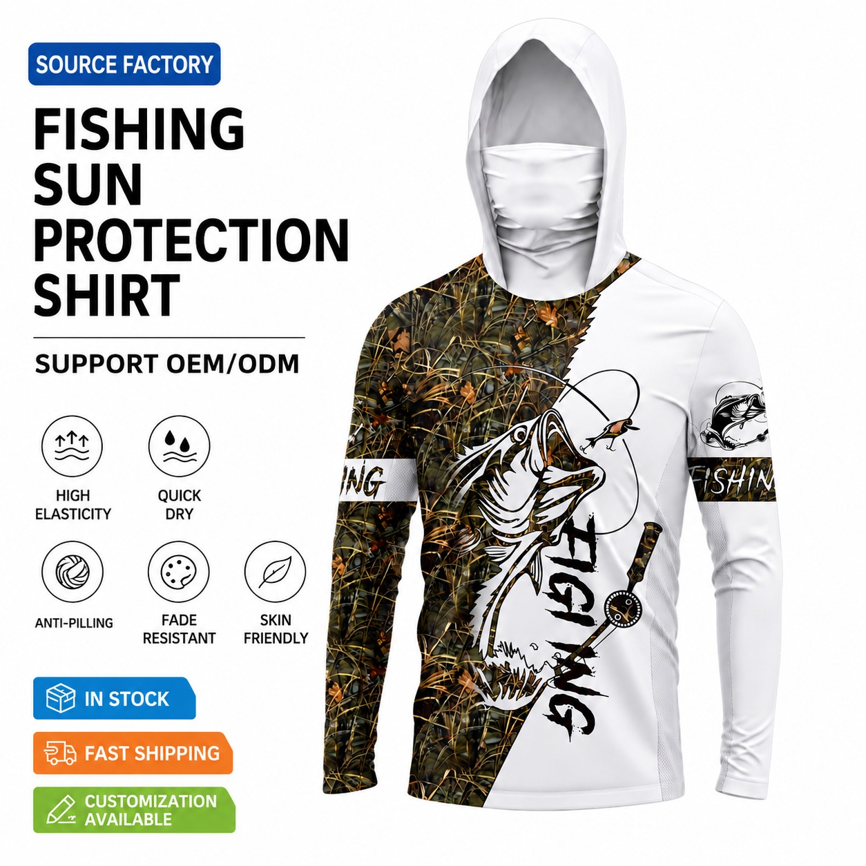Chemise de pêche à manches lon - Fishing Shirt Uv Protection avis et prix